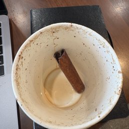 cinnamon stick in caramel chai