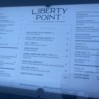 Liberty Point - Menu (June 2022) - American Near Me - Philadelphia, Pennsylvania