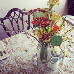 My Thanksgiving Dinner center piece thanks to Marguerite Gardens. My Thanksgiving Dinner center piece thanks to Marguerite Gardens.
