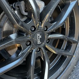 Dirt from a car wash on wheels