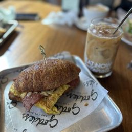 Iced latte Turkey Bacon & Egg Croissant Iced latte Turkey Bacon & Egg Croissant