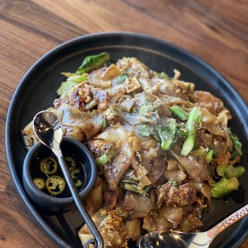 Hanuman Thai Eatery - Pad See Eew with pork! BEST THING EVER - Thai Near Me - Costa Mesa, California Hanuman Thai Eatery - Pad See Eew with pork! BEST THING EVER - Thai Near Me - Costa Mesa, California