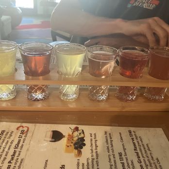 Witch Creek Tasting House - Cider flight - Comfort Food Near Me - Cornville, Arizona Witch Creek Tasting House - Cider flight - Comfort Food Near Me - Cornville, Arizona