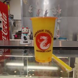 a smoothie in a plastic cup