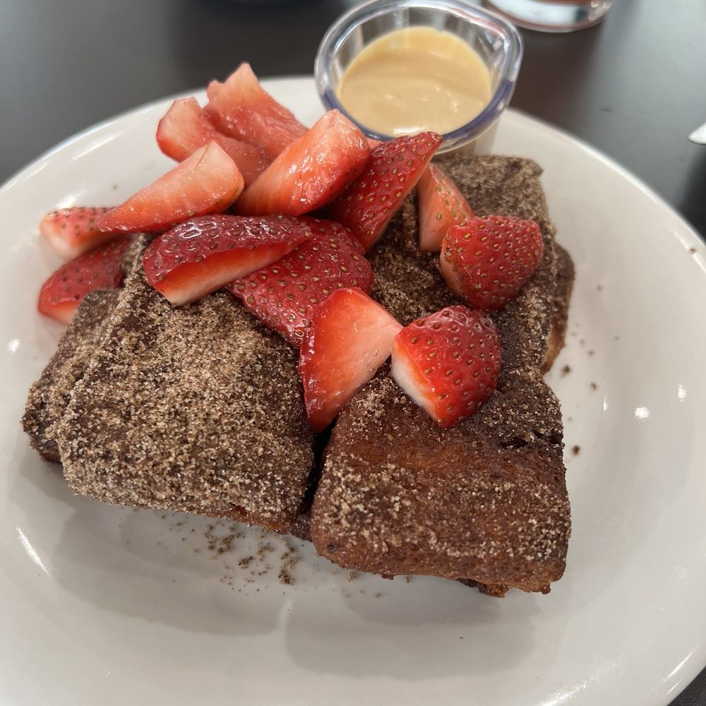 Eggs Up Grill - Churro Crunch French Toast - Breakfast & Brunch Near Me - Austin, Texas Eggs Up Grill - Churro Crunch French Toast - Breakfast & Brunch Near Me - Austin, Texas