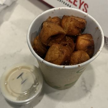 Charleys Cheesesteaks - Cinnamon Sugar Fried Dough (rubbery) - Chicken Wings Near Me - Fort Lauderdale, Florida Charleys Cheesesteaks - Cinnamon Sugar Fried Dough (rubbery) - Chicken Wings Near Me - Fort Lauderdale, Florida