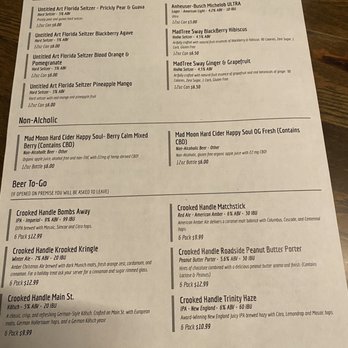Crooked Handle Brewing Piqua - Menu - Brewpubs Near Me - Piqua, Ohio