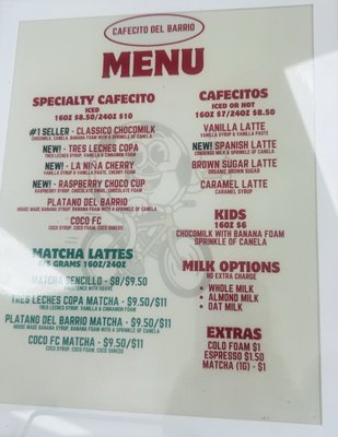 Menu photo 1 Cafecito Del Barrio Oxnard, CA