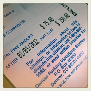 Denver Parking Violations Bureau - $75 citation issued by Parking Enforcement for a non-parking violation... Hmm... - Public Services & Government Near Me - Denver, Colorado Denver Parking Violations Bureau - $75 citation issued by Parking Enforcement for a non-parking violation... Hmm... - Public Services & Government Near Me - Denver, Colorado