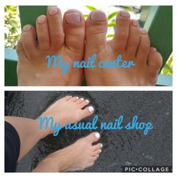 My Nail Center - Very embarrassing but oh well. Bottom one of the much better nails I usually get done for the same price.