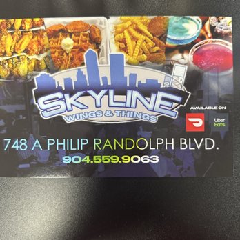 Skyline Wings and Things - Menu with Door Dash and Uber Eats logos - Seafood Near Me - Jacksonville, Florida Skyline Wings and Things - Menu with Door Dash and Uber Eats logos - Seafood Near Me - Jacksonville, Florida