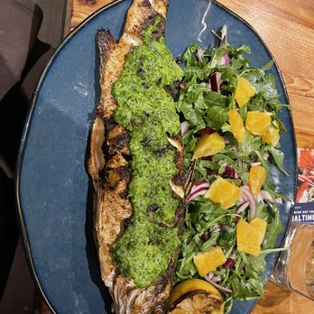 Cosima - Bronzinowith arugula pesto ! Delicious! - Italian Near Me - Baltimore, Maryland