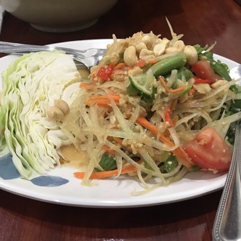 Ras Noodle - Papaya salad, most unique I've tried - Thai Near Me - Los Angeles, California