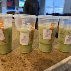 Dunkin' - 4 half full large matcha lattes