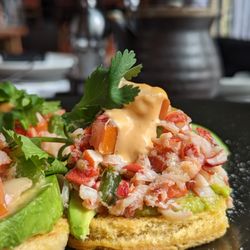 Crave American Kitchen & Sushi Bar - Lobster Avocado Toast