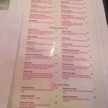 Bonding - Menu - Sushi Bars Near Me - Miami, Florida