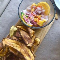 Mu Restaurant And Grill - How can you not love ceviche and plátanos! The ceviche was made to perfection