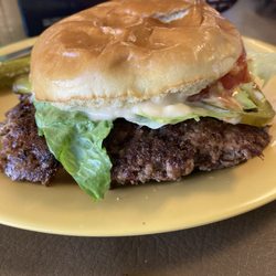 Lunch Box Cafe - Double quarter pounder with cheese and fully loaded.