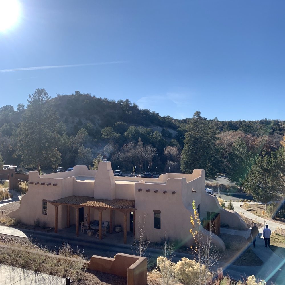 SkyFire - View from the patio. The parking lot is below this building. The walkway up to the restaurant is to the side. - American Near Me - Santa Fe, New Mexico SkyFire - View from the patio. The parking lot is below this building. The walkway up to the restaurant is to the side. - American Near Me - Santa Fe, New Mexico