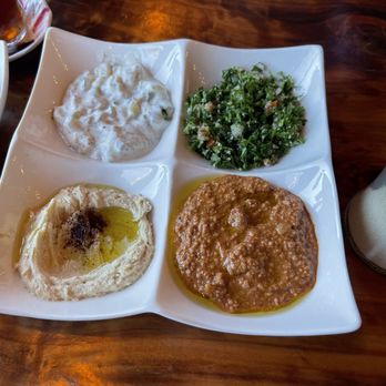 Sumer Nights - More sides: yogurt, tabbouleh and sun dried with pine nuts dip and hummus - Mediterranean Near Me - Sacramento, California Sumer Nights - More sides: yogurt, tabbouleh and sun dried with pine nuts dip and hummus - Mediterranean Near Me - Sacramento, California
