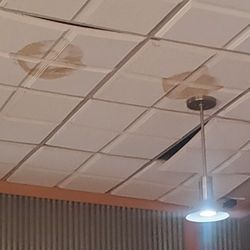 The Other Place - Falling down, stained, nasty ceiling.