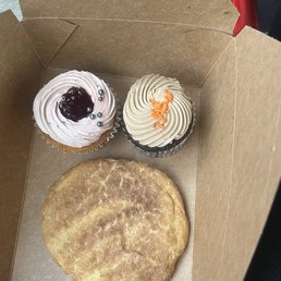 Snicker Doodle Cookie Raspberry Vanilla Cupcake  Chocolate Cupcake