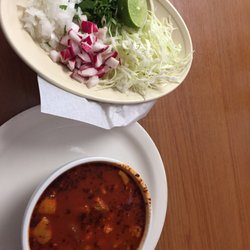 El Rancho - Red pozole with beef