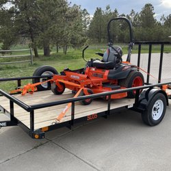 Front Range Kubota - I got the 14' trailer, so that I could use it for other things as well.  Great trailer.