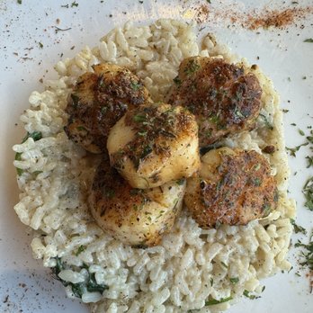 Stripers Waterside - Scallop Risotto - Seafood Near Me - Norfolk, Virginia Stripers Waterside - Scallop Risotto - Seafood Near Me - Norfolk, Virginia