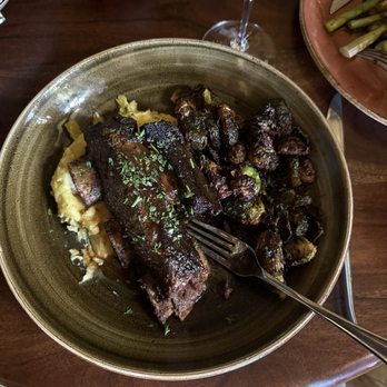 Horn and Cantle - Short rib meal - New American Near Me - Big Sky, Montana