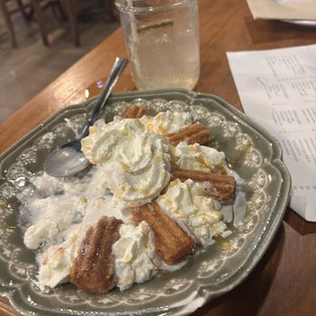 Ochos 888 - Amazing churros, vanilla ice cream, caramel and whipped cream. Decadent - Peruvian Near Me - Honolulu, Hawaii Ochos 888 - Amazing churros, vanilla ice cream, caramel and whipped cream. Decadent - Peruvian Near Me - Honolulu, Hawaii