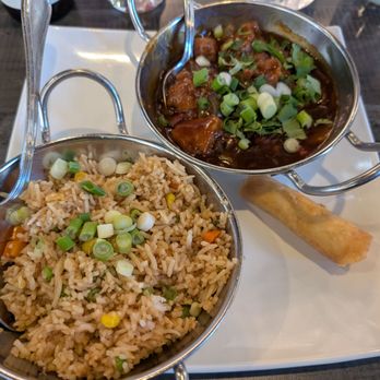 Mumbai Spice - Lunch Special: Chicken Manchurian & Vegetable Fried Rice - Halal Near Me - Boston, Massachusetts