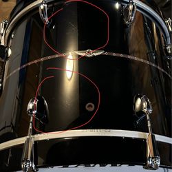 Drum Center of Portsmouth - Scuffs and scratches from previous use on Bass Drum.