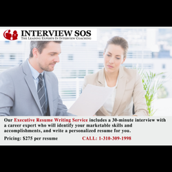 Interview SOS - Personalized Executive Resume Writing Service ($275)
