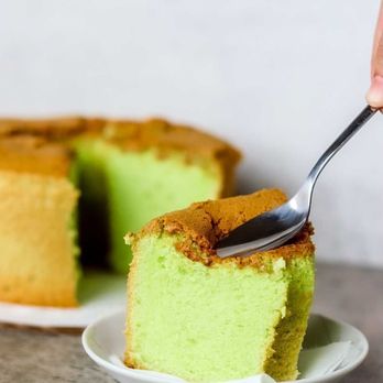 CocoPandan - a piece of cake being cut with a fork - Desserts Near Me CocoPandan - a piece of cake being cut with a fork - Desserts Near Me