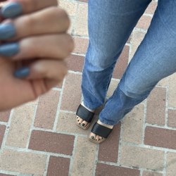 Essential Nails - Gel pedicure ($28) and acrylic set.