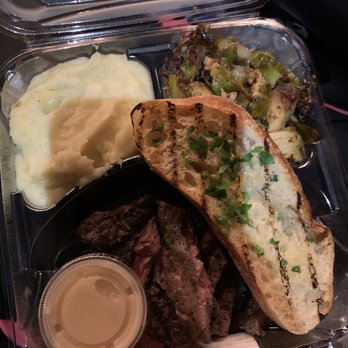Urban Plates - Chimichurri Grass Fed Steak it's was yummy even as a take out. Eat right away when it's hot! - New American Near Me - Long Beach, California Urban Plates - Chimichurri Grass Fed Steak it's was yummy even as a take out. Eat right away when it's hot! - New American Near Me - Long Beach, California