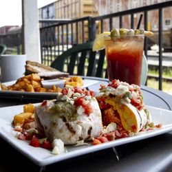 The Depot Restaurant - Chorizo burrito & Bloody!