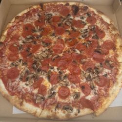Downtown Pizza - Large pie pepperoni n mushrooms