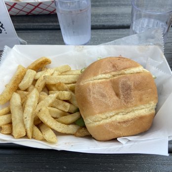 Gravely Brewing - Veggie burger and fries - dumpster nachos in back - Breweries Near Me - Louisville, Kentucky