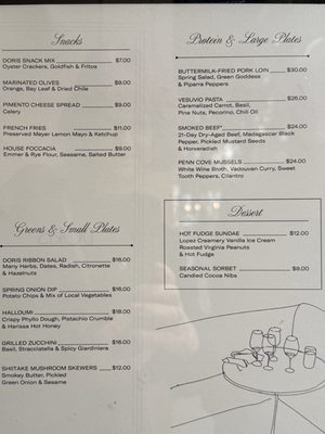 Menu photo 3 Doris Seattle, WA Menu photo 3 Doris Seattle, WA