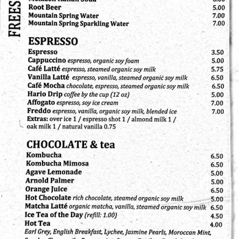 Freesoulcaffe - Beverage Menu - Vegan Near Me - Tustin, California Freesoulcaffe - Beverage Menu - Vegan Near Me - Tustin, California