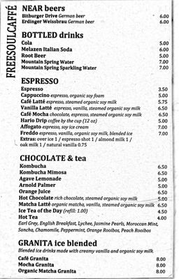 Menu photo 3 Freesoulcaffe Tustin, CA