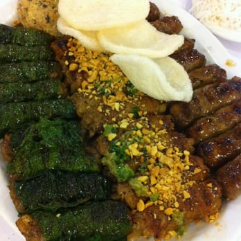 Anh Hong Saigon - Dish #3, 4, 5: Bo La Lot, Bo Mo Chai and Bo Nuong Xa (Beef wrapped in piper lot leaf, beef sausage and lemongrass beef)! - Vietnamese Near Me - Milpitas, California