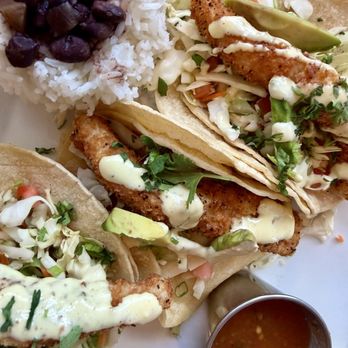 Hula's Modern Tiki - Hula's Baja Fish Tacos. Much prettier than they tasted. - Hawaiian Near Me - Phoenix, Arizona Hula's Modern Tiki - Hula's Baja Fish Tacos. Much prettier than they tasted. - Hawaiian Near Me - Phoenix, Arizona