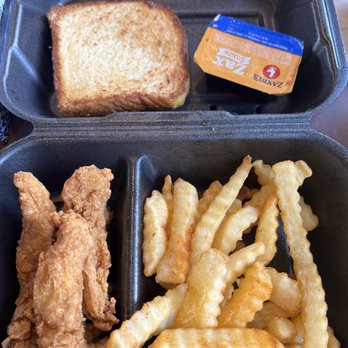 Zaxbys - Snack Pack; three tiny chicken fingers, fries, toast, Zax Sauce. - Chicken Wings Near Me - Bristol, Tennessee Zaxbys - Snack Pack; three tiny chicken fingers, fries, toast, Zax Sauce. - Chicken Wings Near Me - Bristol, Tennessee
