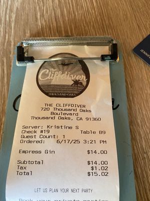 Menu photo 1 The Cliffdiver Thousand Oaks, CA