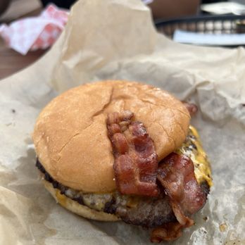 Structures Brewing - Drive-In Style Burger (add bacon) - Brewpubs Near Me - Bellingham, Washington