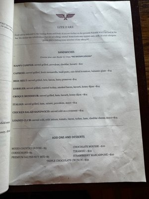 Menu photo 4 Naked Mountain Winery & Vineyards Markham, VA