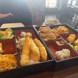 Jasmine Asian House - I would recommend the shrimp tempura and vegetables, comes with salad, soup and shushi